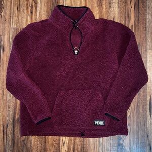 PINK Victoria’s Secret quarter zip fleece large